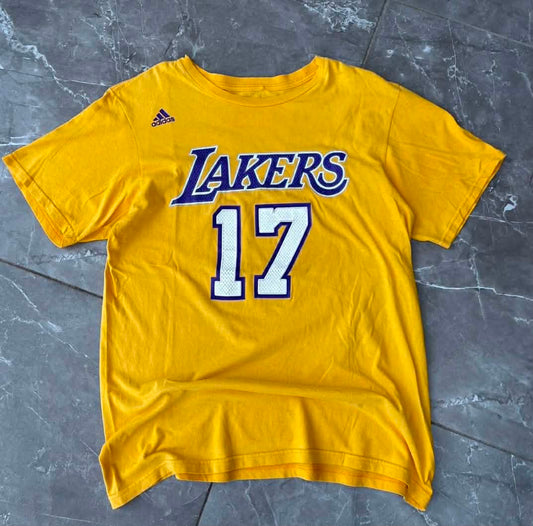 CLASSIC JEREMY LIN ADIDAS YELLOW LAKERS JERSEY (M)
