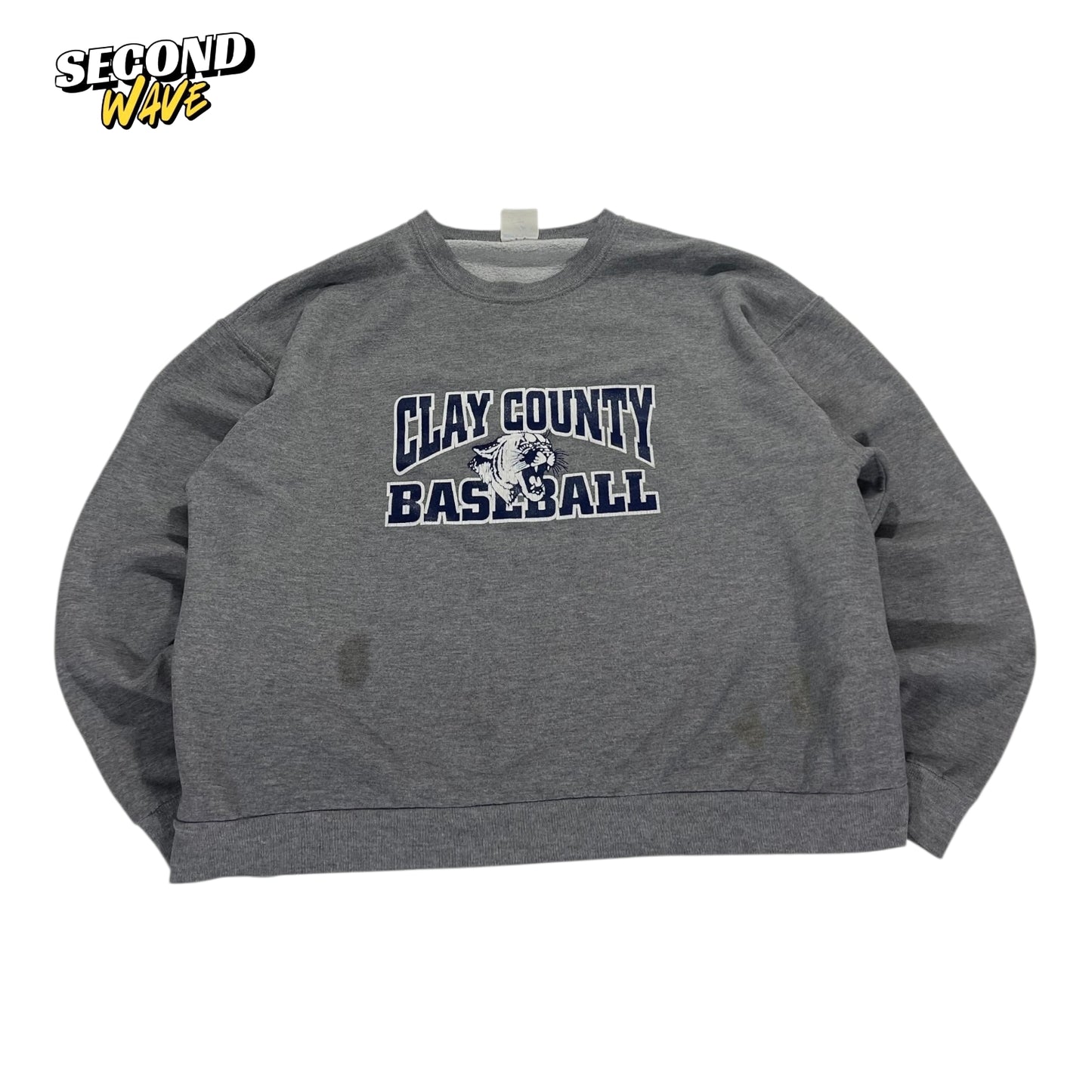 90S JERZEES CLAY COUNTY BASEBALL CREWNECK (M)