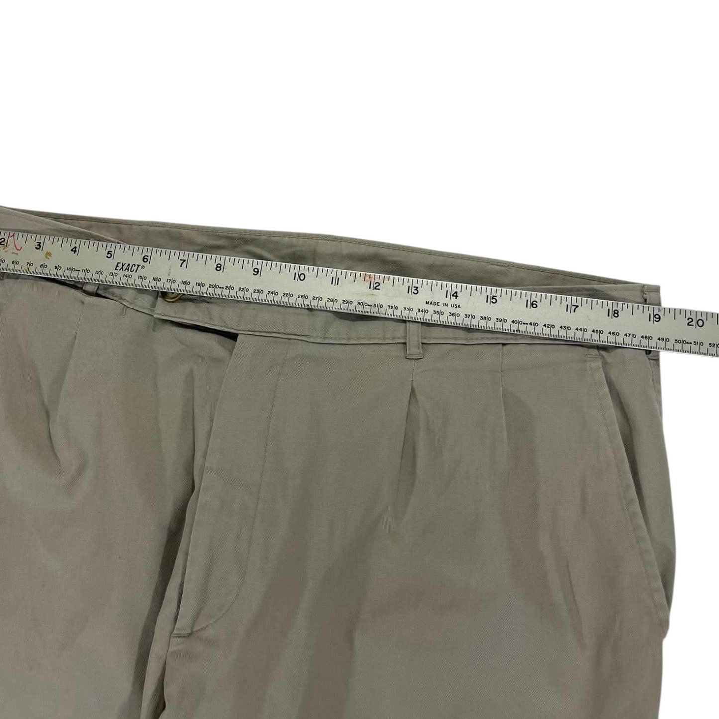 VINTAGE FARAH KHAKI STRAIGHT LEG CHINO TROUSERS (34)