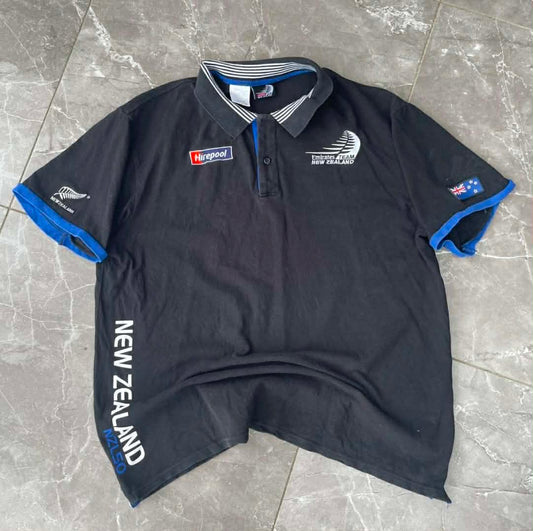 EMIRATES TEAM NEW ZEALAND BLACK POLO SHIRT (2XL)