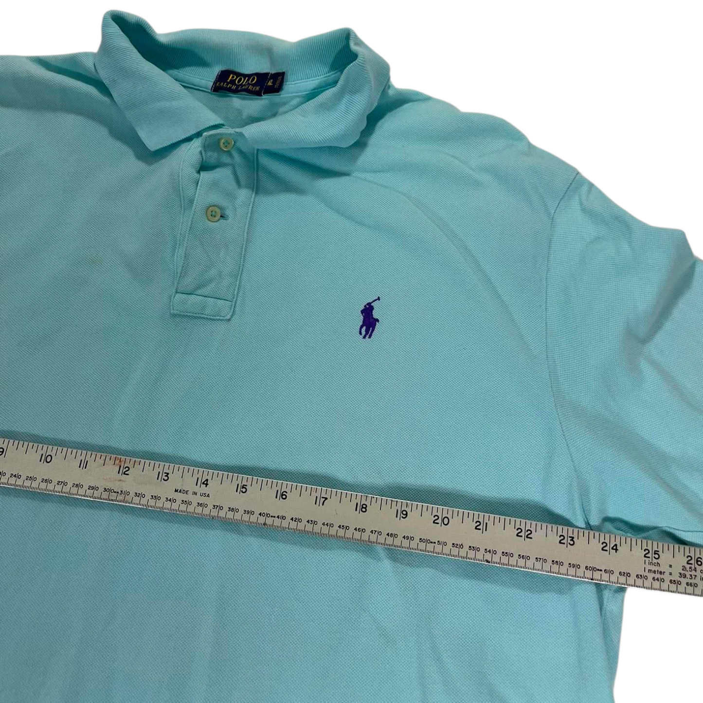 RALPH LAUREN BLUE POLO SHIRT (XL)