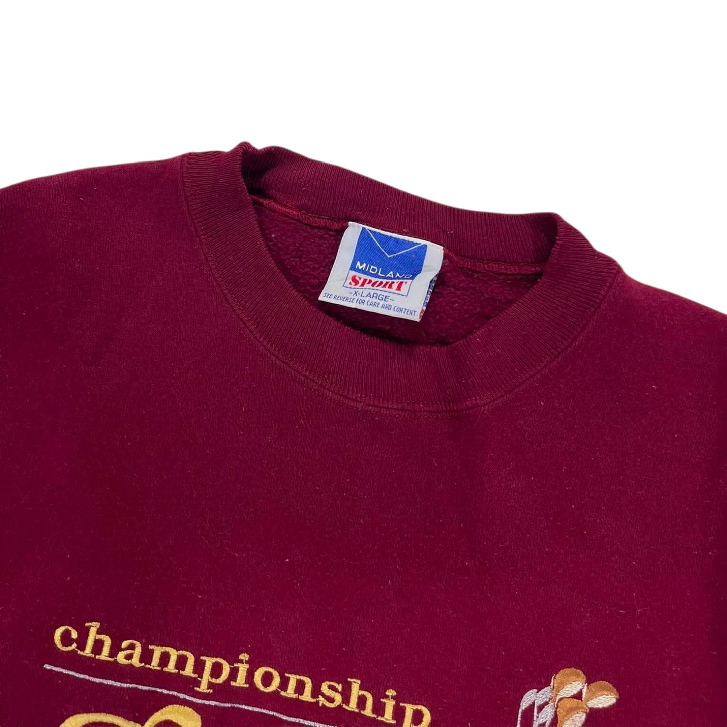 90S BURGUNDY GOLF CHAMPIONSHIP CREWNECK (XL)