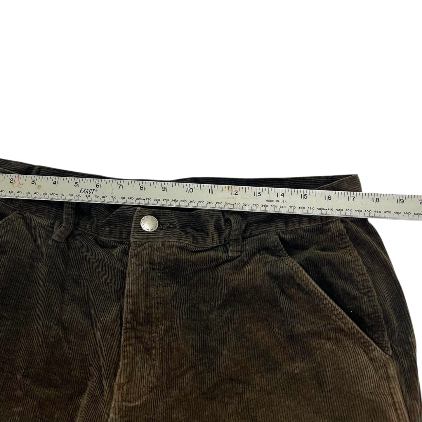 RPM MDF CO. GREEN CORDUROY CARPENTER PANTS (34)