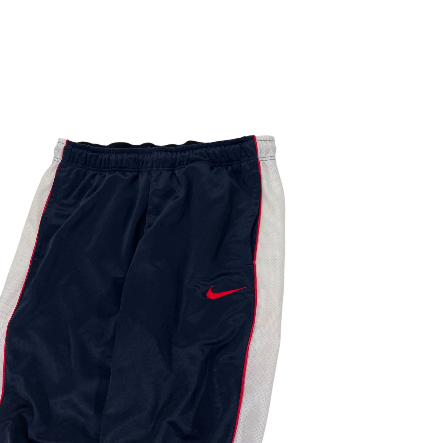 Y2K NIKE NAVY/WHITE TRACK PANTS (L) ²