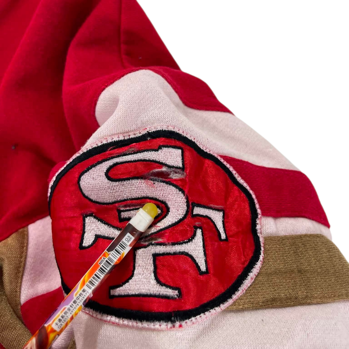VINTAGE TRASHED VIBES STARTER SAN FRANCISCO 49ERS RED CREWNECK SWEATSHIRT (M)