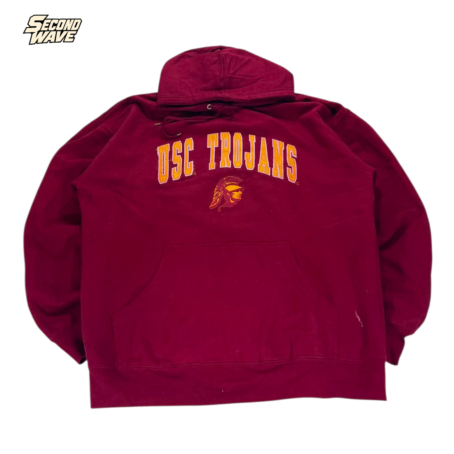 VINTAGE USC TROJANS RED HOODIE (XL)