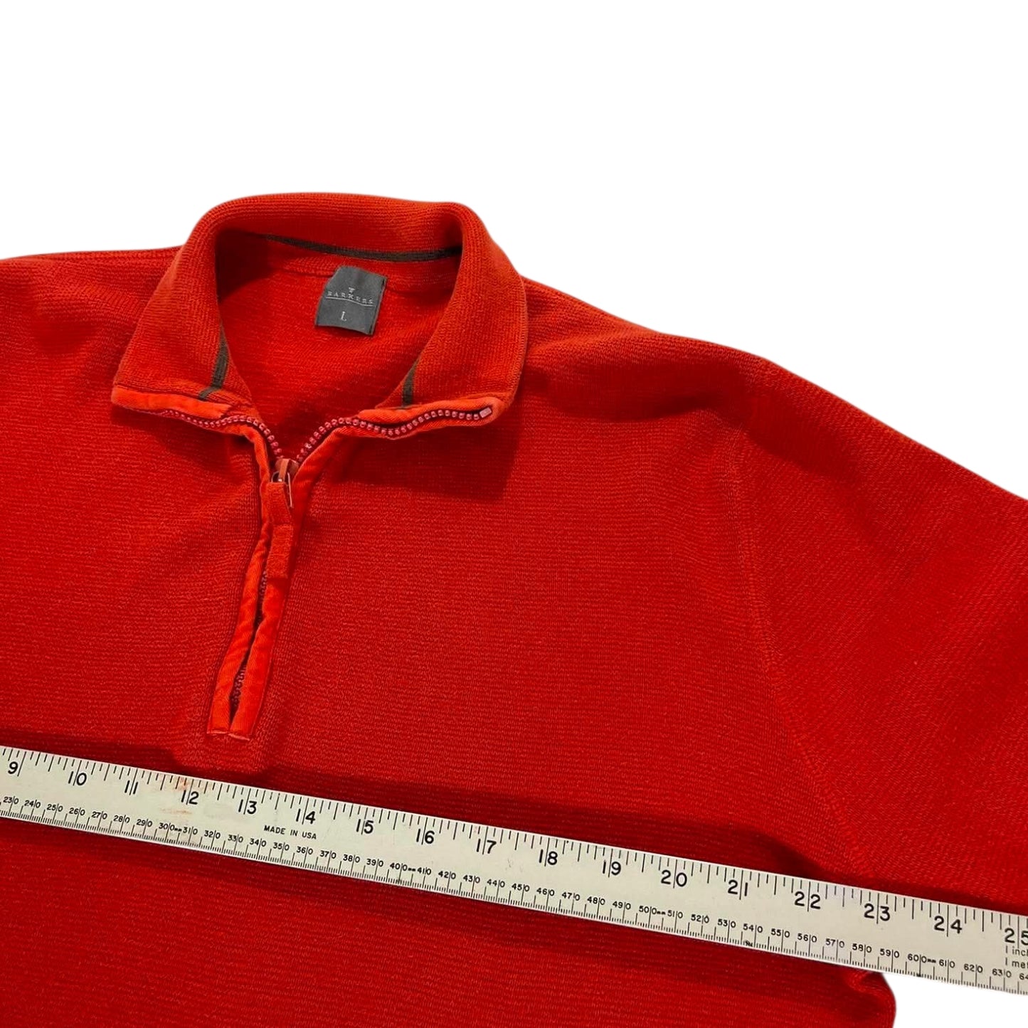 VINTAGE BARKERS ORANGE QUARTER ZIP SWEATSHIRT (L)