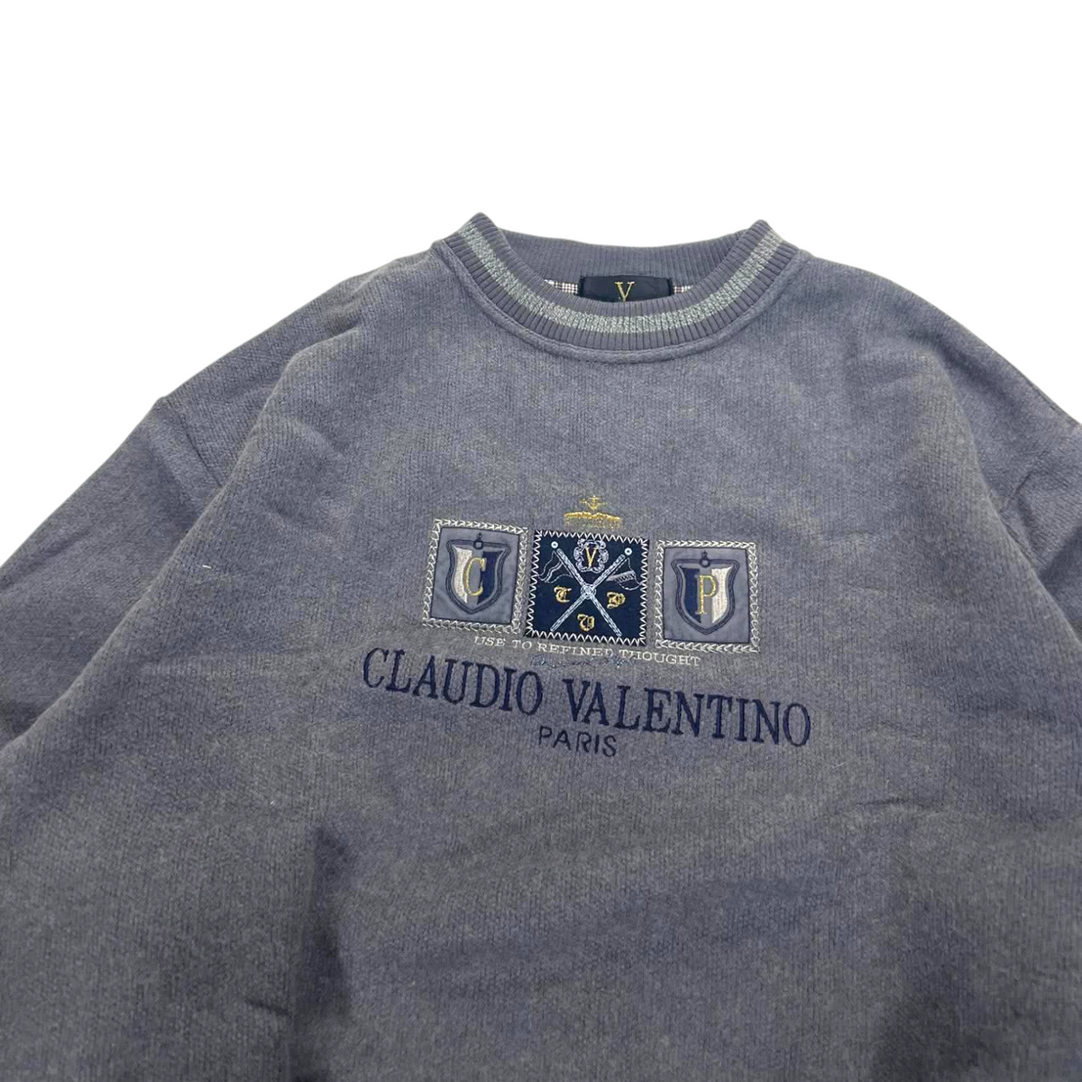 CLAUDIO VALENTINO GRAY CREWNECK (L)