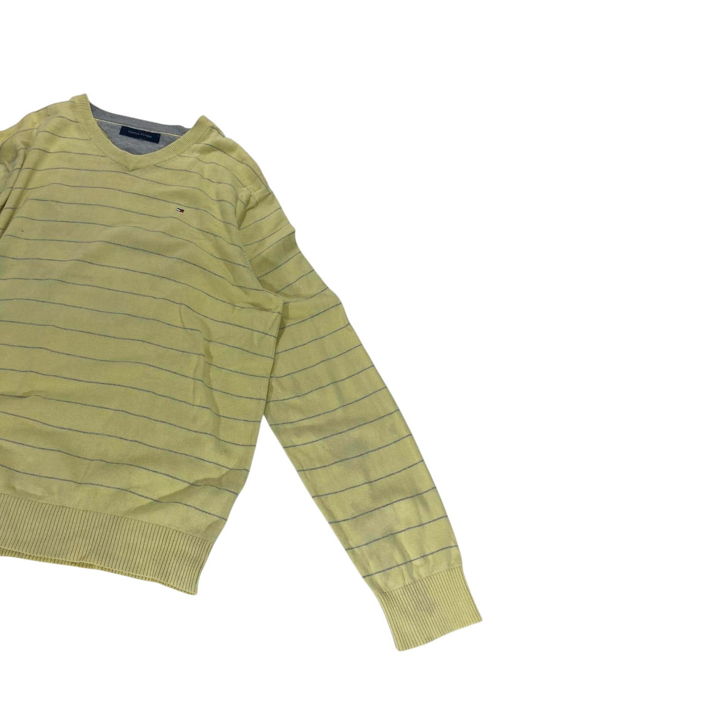 TOMMY YELLOW STRIPED V LONG SLEEVE (BEST FIT LARGE)