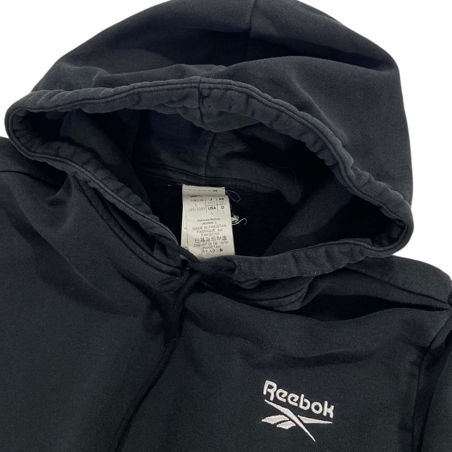 VINTAGE REEBOK BLACK HOODIE (L)