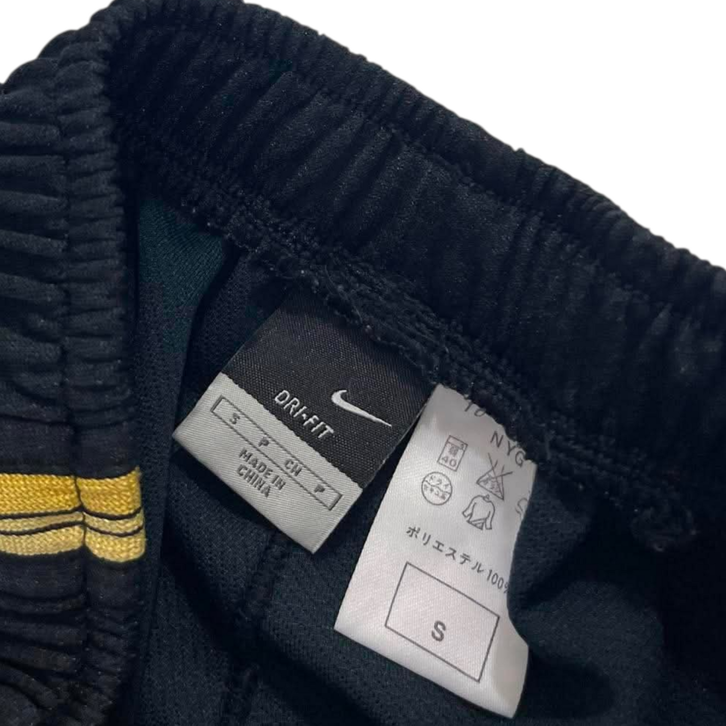 NIKE BLACK & GOLD TRACK PANTS ⁷ (S)