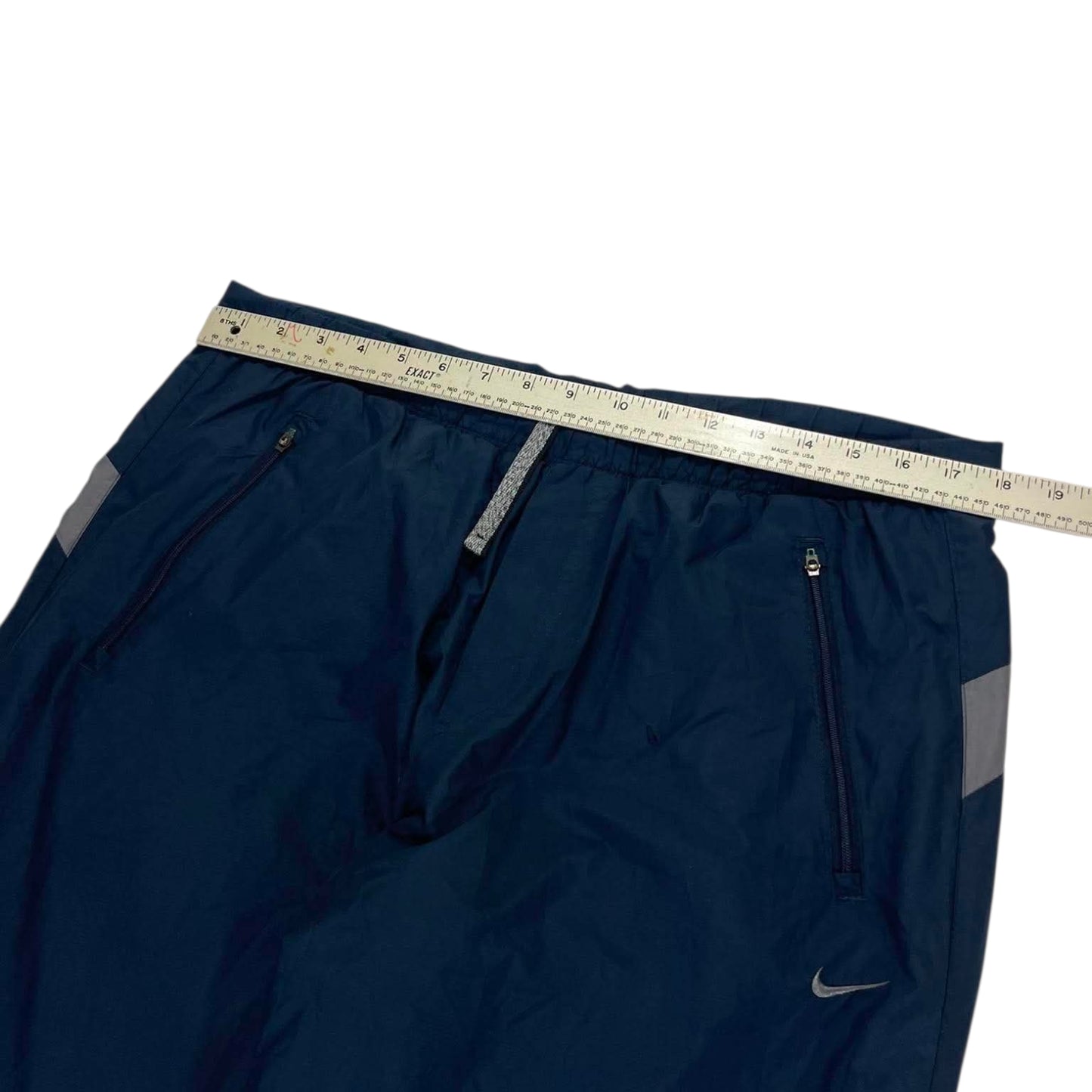 VINTAGE NIKE NAVY BLUE TRACK PANTS (L)
