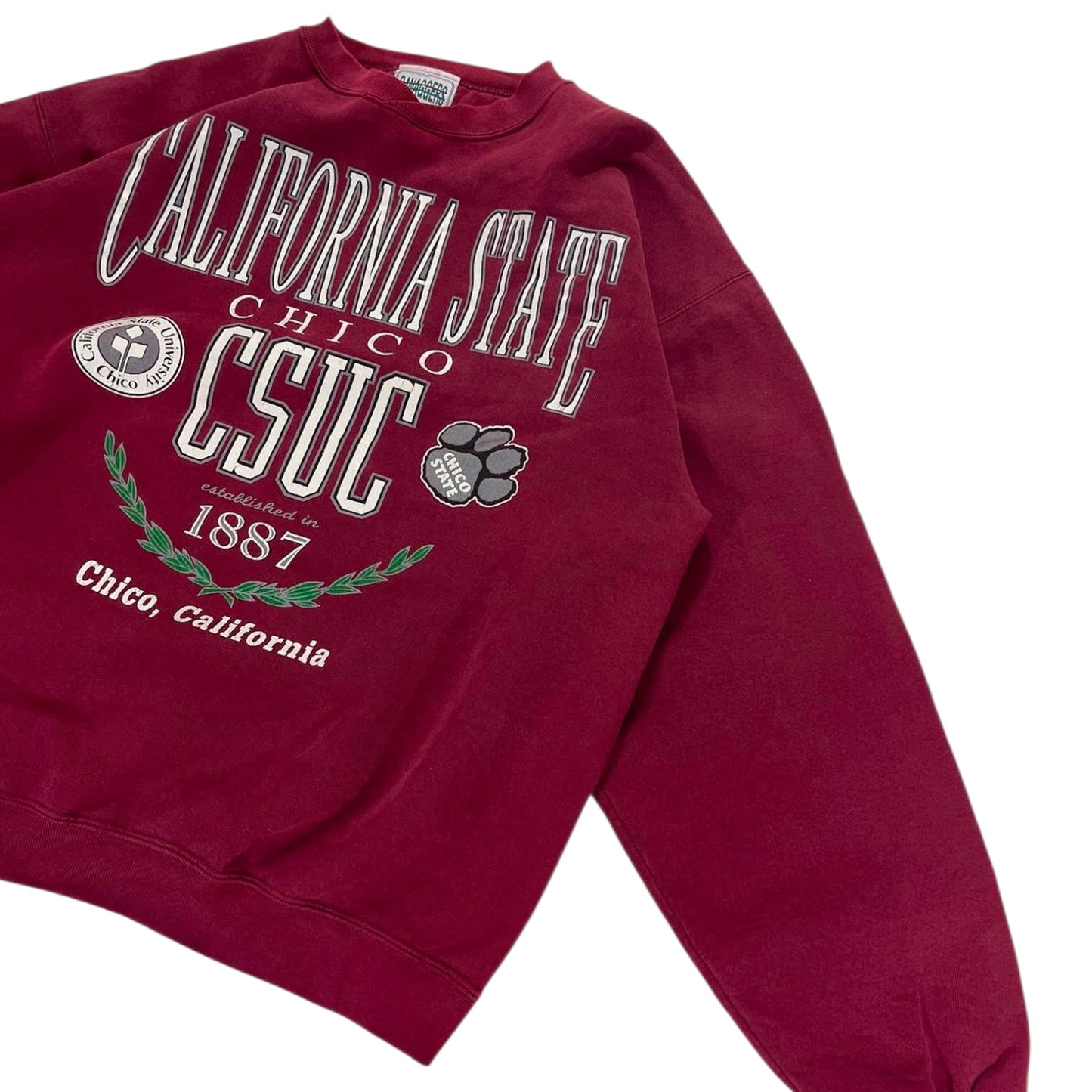 VINTAGE CALIFORNIA STATE UNIVERSITY BURGUNDY CREWNECK (L)