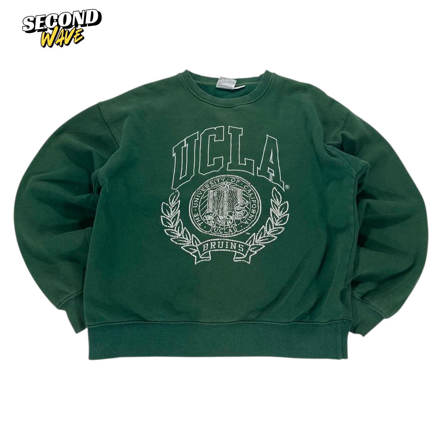 VINTAGE UCLA GREEN CREWNECK SWEATSHIRT (M)