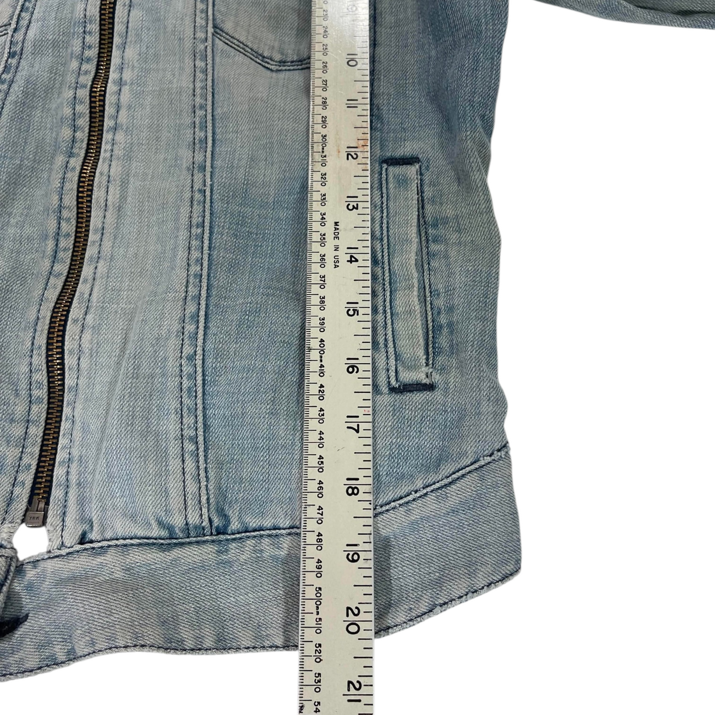 TRASHED HSK BLUE DENIM JACKET (XS)