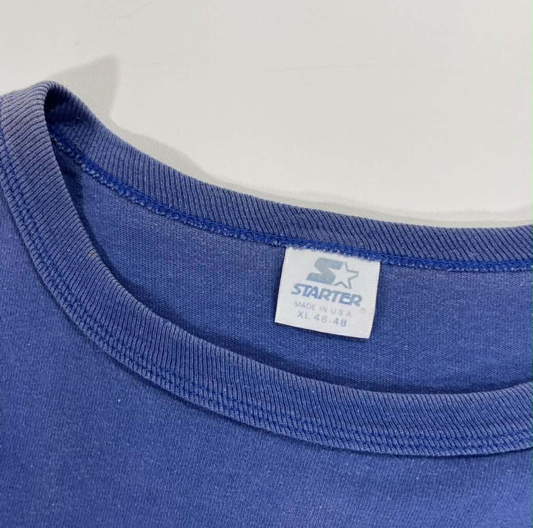 VINTAGE SINGLE STITCHED CHICAGO CUBS BLUE STARTER TEE (L-XL)