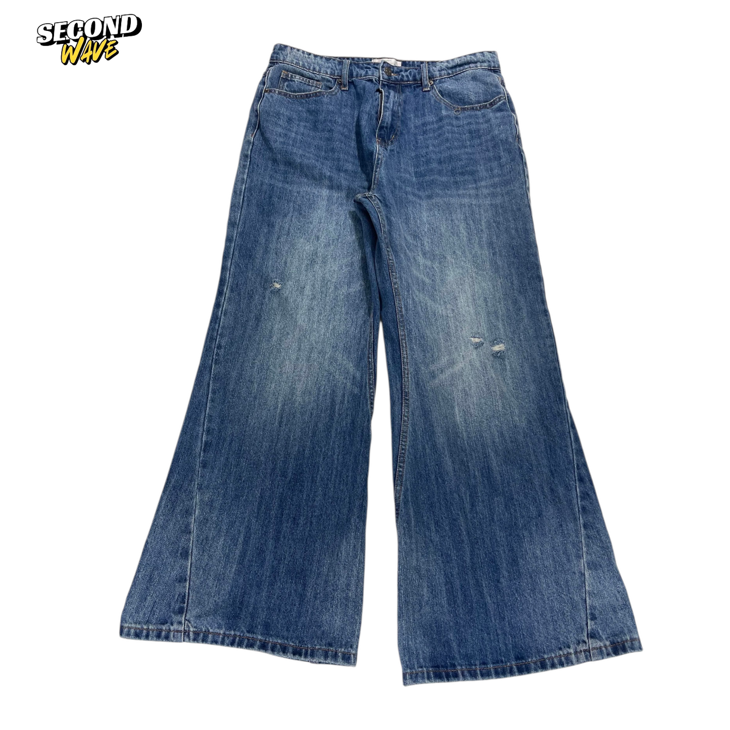 ABSENT BAGGY BOOTCUT JEANS (34)