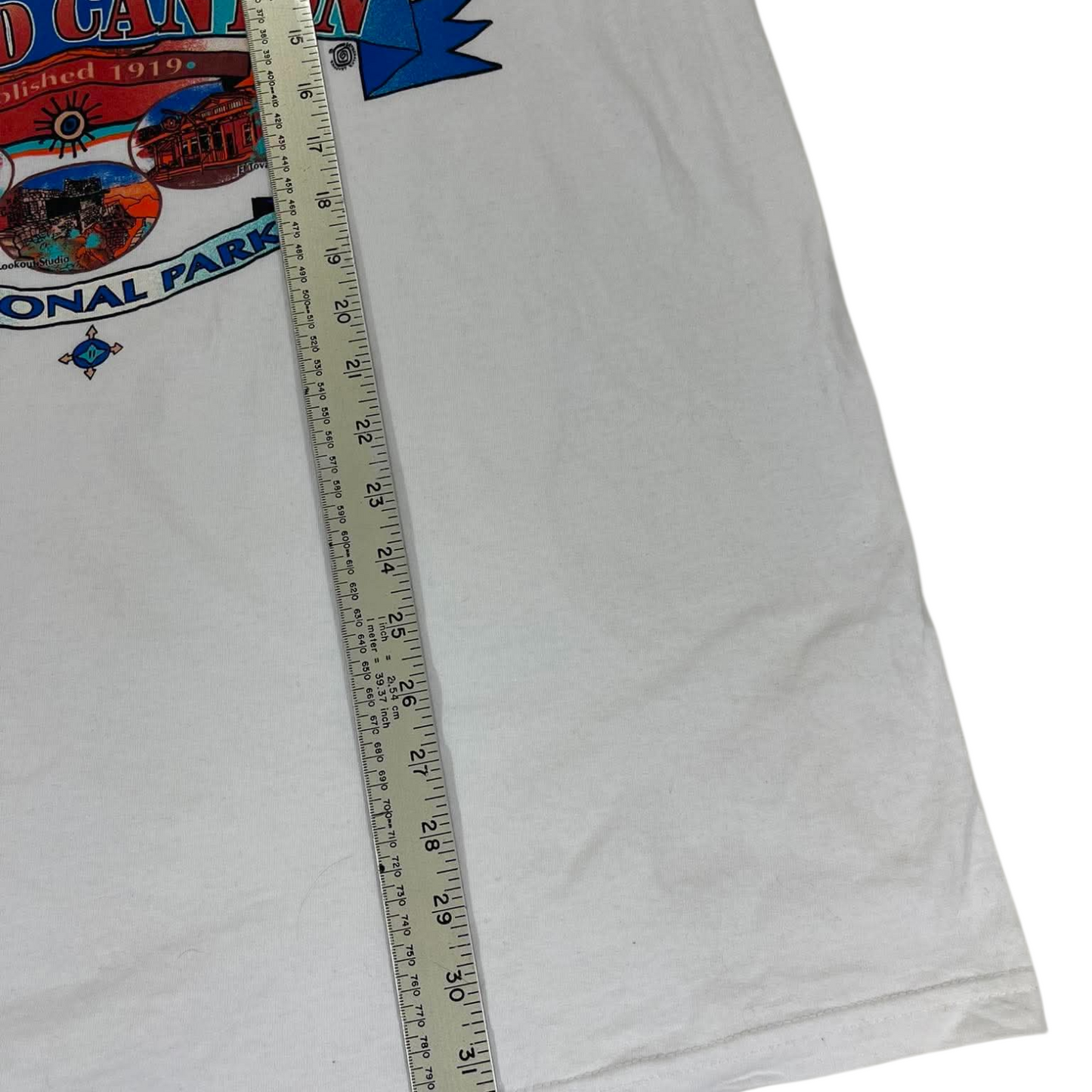90S GRAND CANYON WHITE COTTON T-SHIRT (XL)