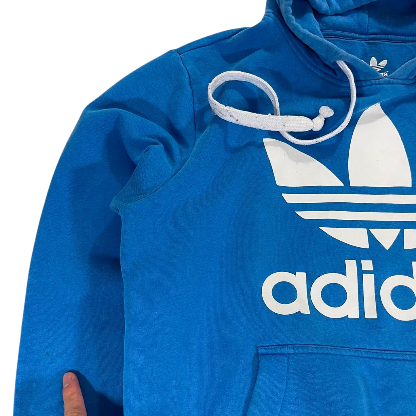 CLASSIC BIG LOGO ADIDAS BLUE HOODIE (M)