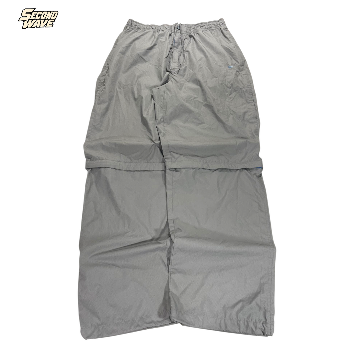 Y2K NIKE 2 IN 1 GRAY CONVERTIBLE CARGO PANTS⁵ (BEST FIT SMALL - MEDIUM)