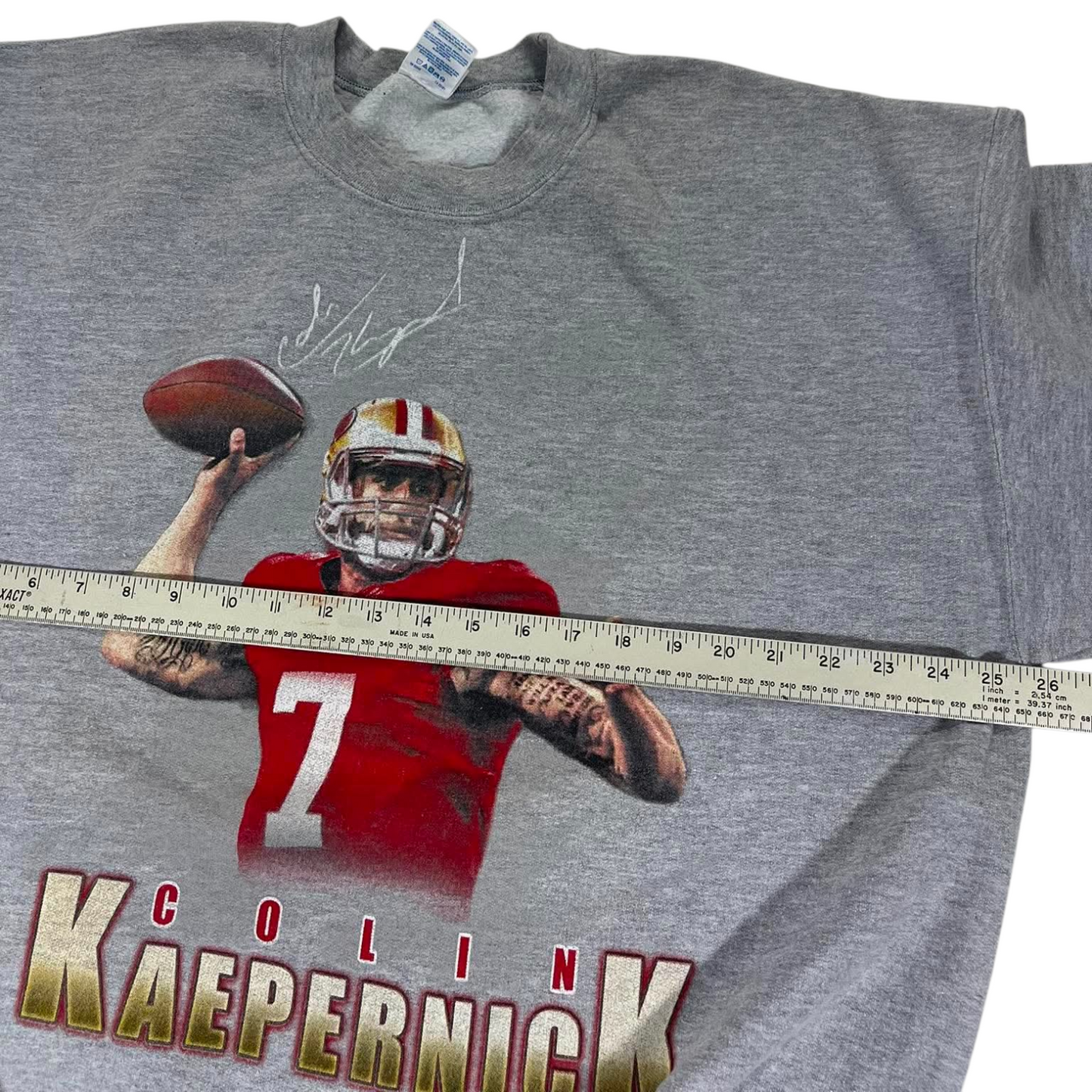 GREY VINTAGE COLIN KAEPERNICK SAN FRANCISCO 49ERS CREWNECK SWEATSHIRT (L-XL)