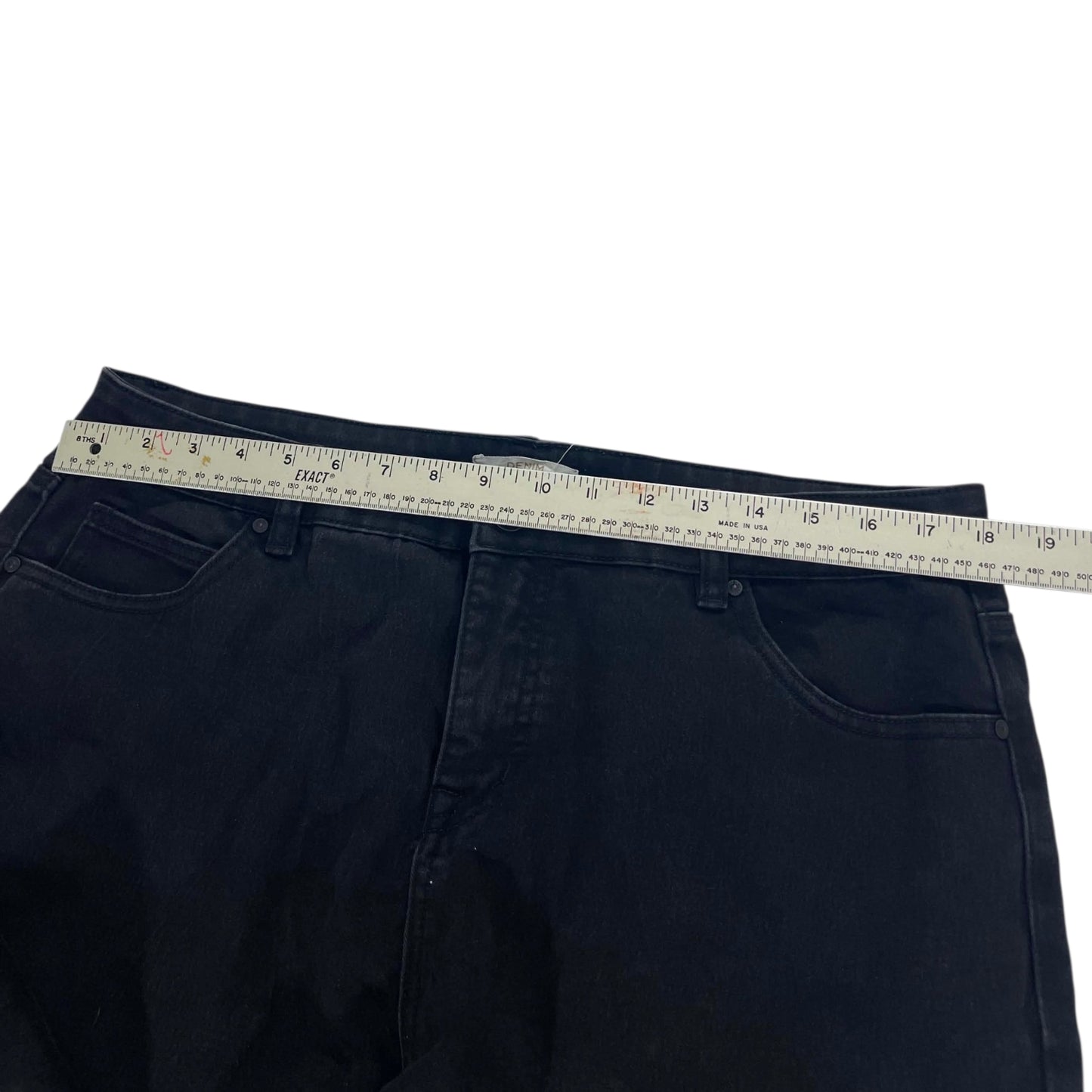 VINTAGE DENIM REPUBLIC BLACK FLARED JEANS (UK 18)