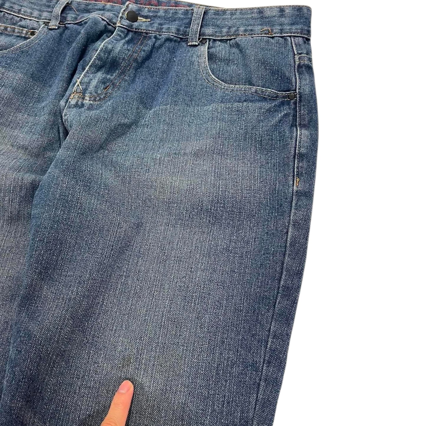VINTAGE STRAIGHT DENIM JEANS (36)
