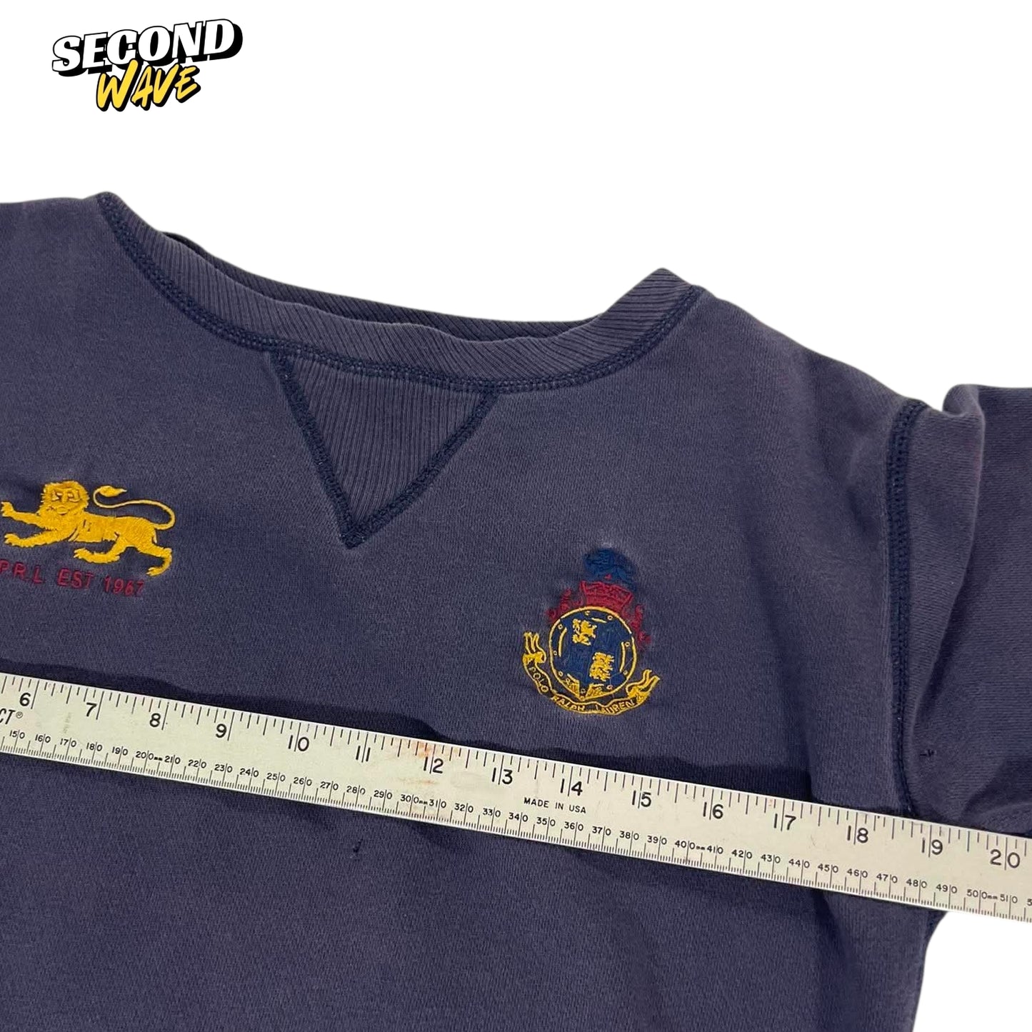VINTAGE RALPH LAUREN NAVY BLUE CREWNECK (M)