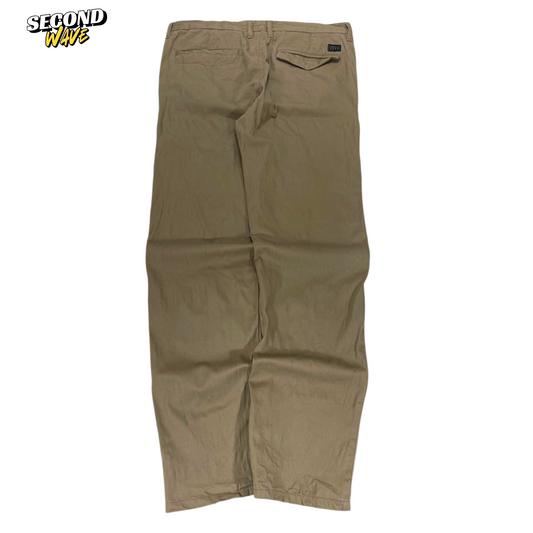 VINTAGE BILLABONG KHAKI STRAIGHT FIT CHINO PANTS (34)