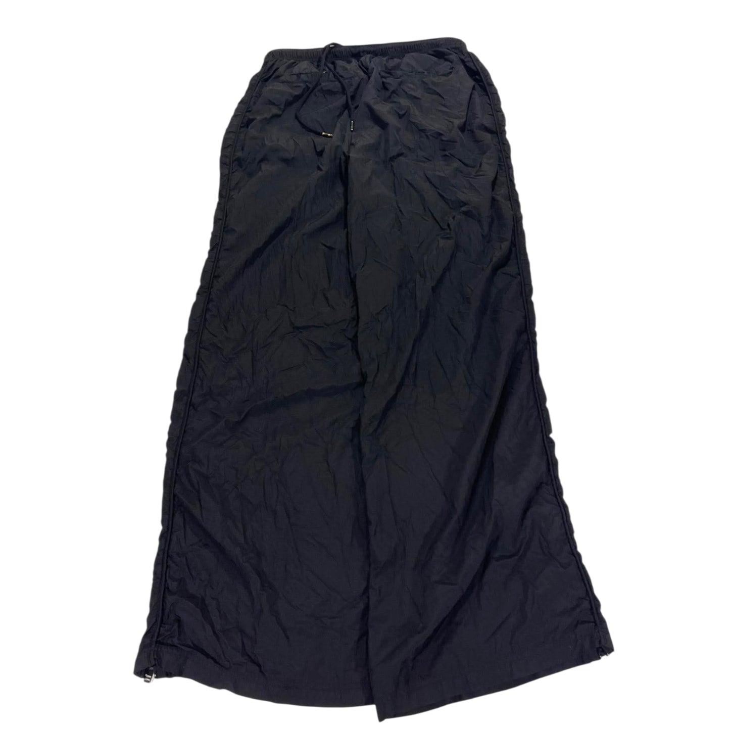 LIGHTWEIGHT BODY BLACK BAGGY WIDE LEG TRACK PANTS (L-XL)