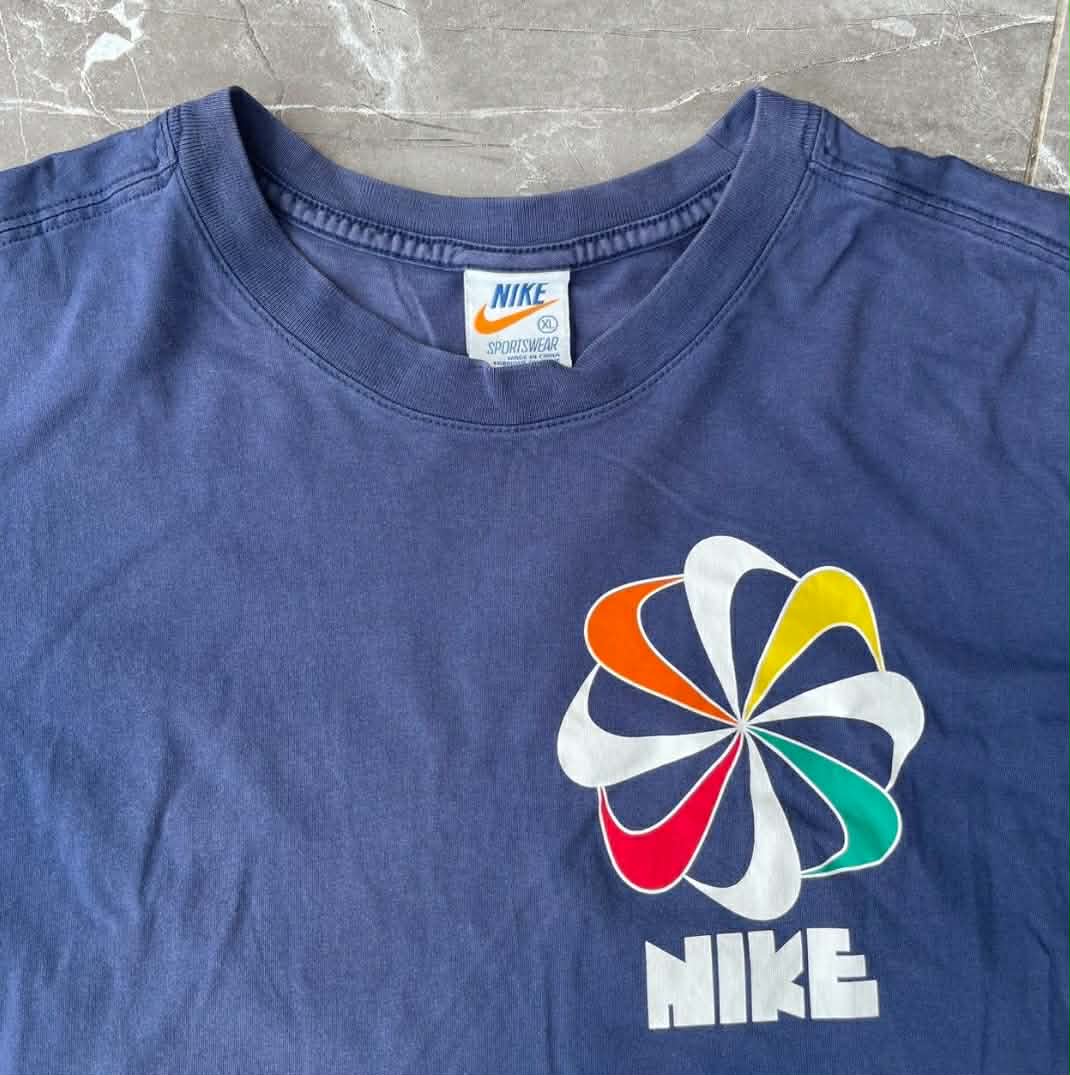 NIKE NAVY BLUE NIKE VINTAGE 90s TEE (L-XL)
