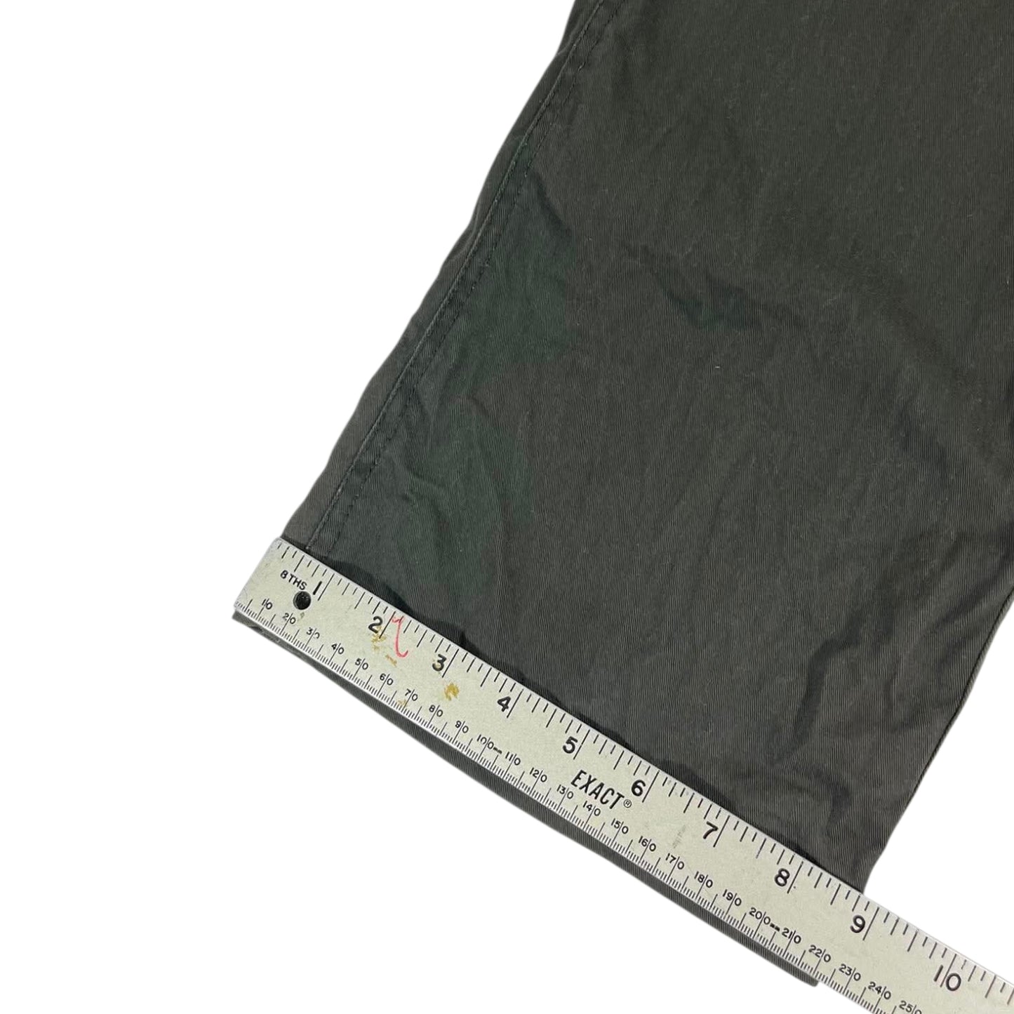 KHAKI GREEN CARGO PANTS WITH ADJUSTABLE WAIST AND POCKETS (38)