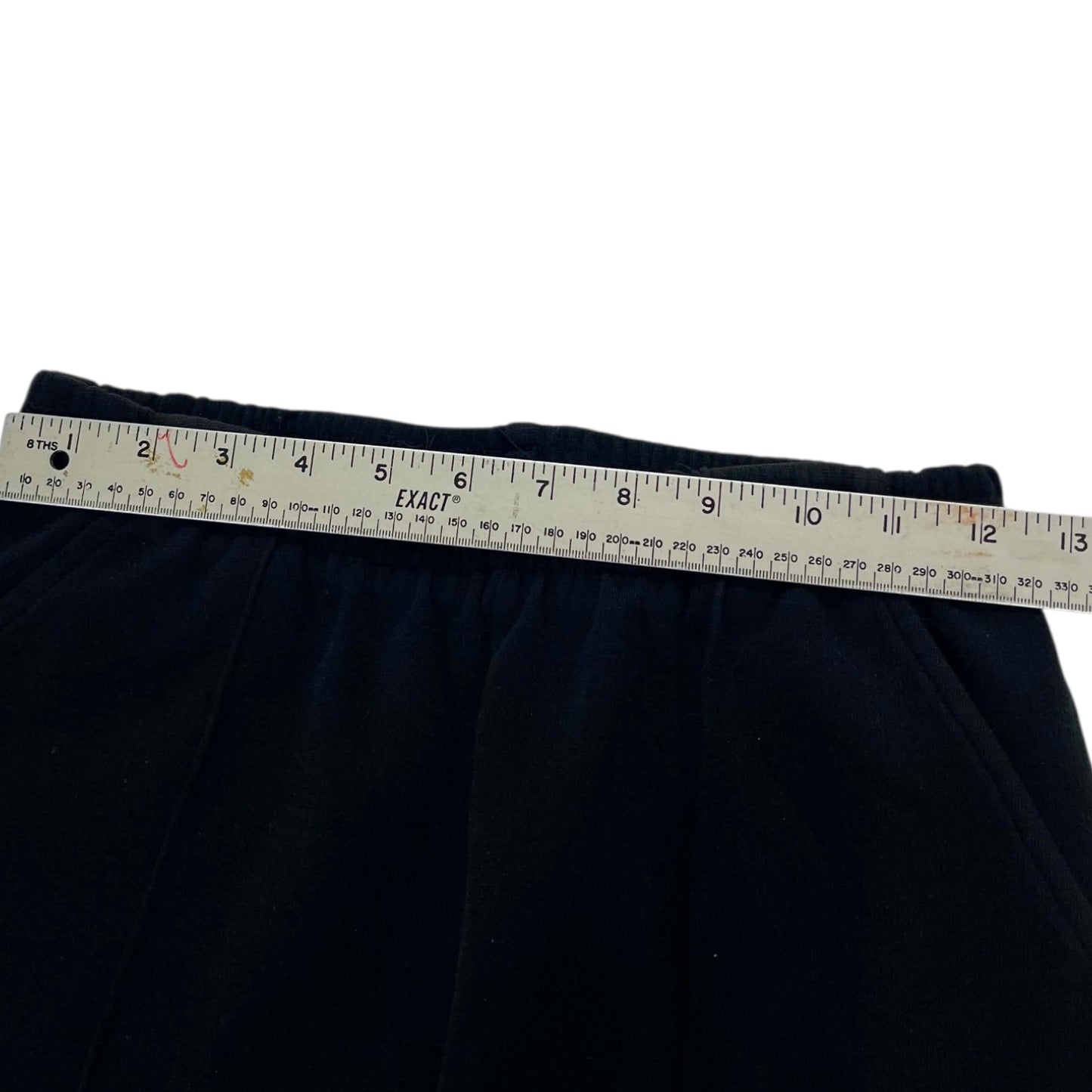 CHEQUER CLUB BLACK WIDE LEG SWEATPANTS (L)