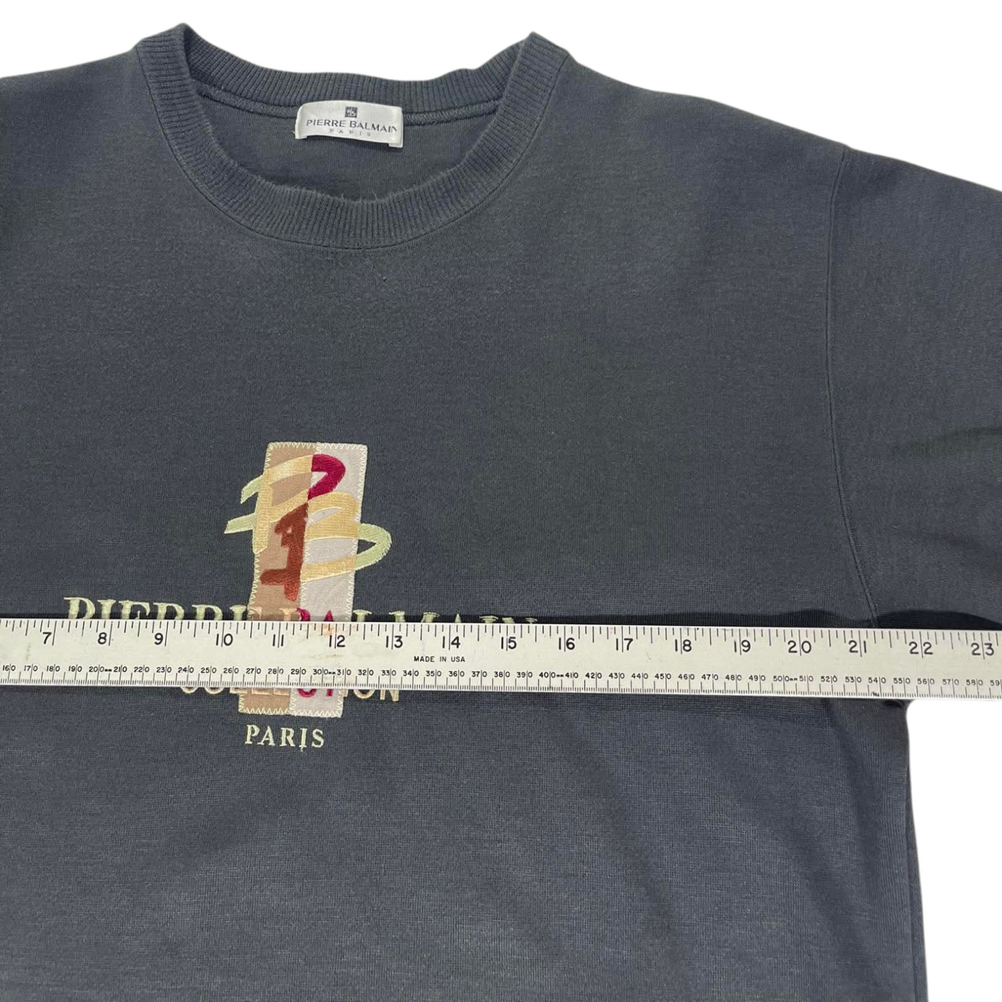 PIERRE BALMAIN PARIS EMBROIDERED CREWNECK (M-L)