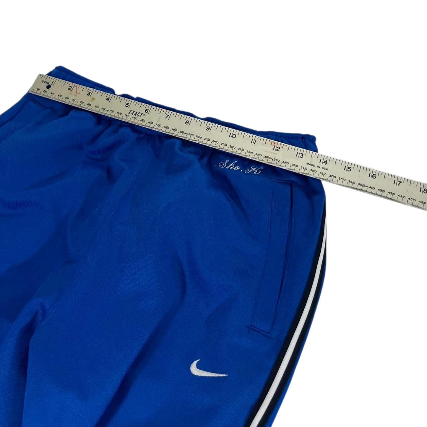 Y2K NIKE BAGGY BLUE TRACK PANTS (L) ⁸