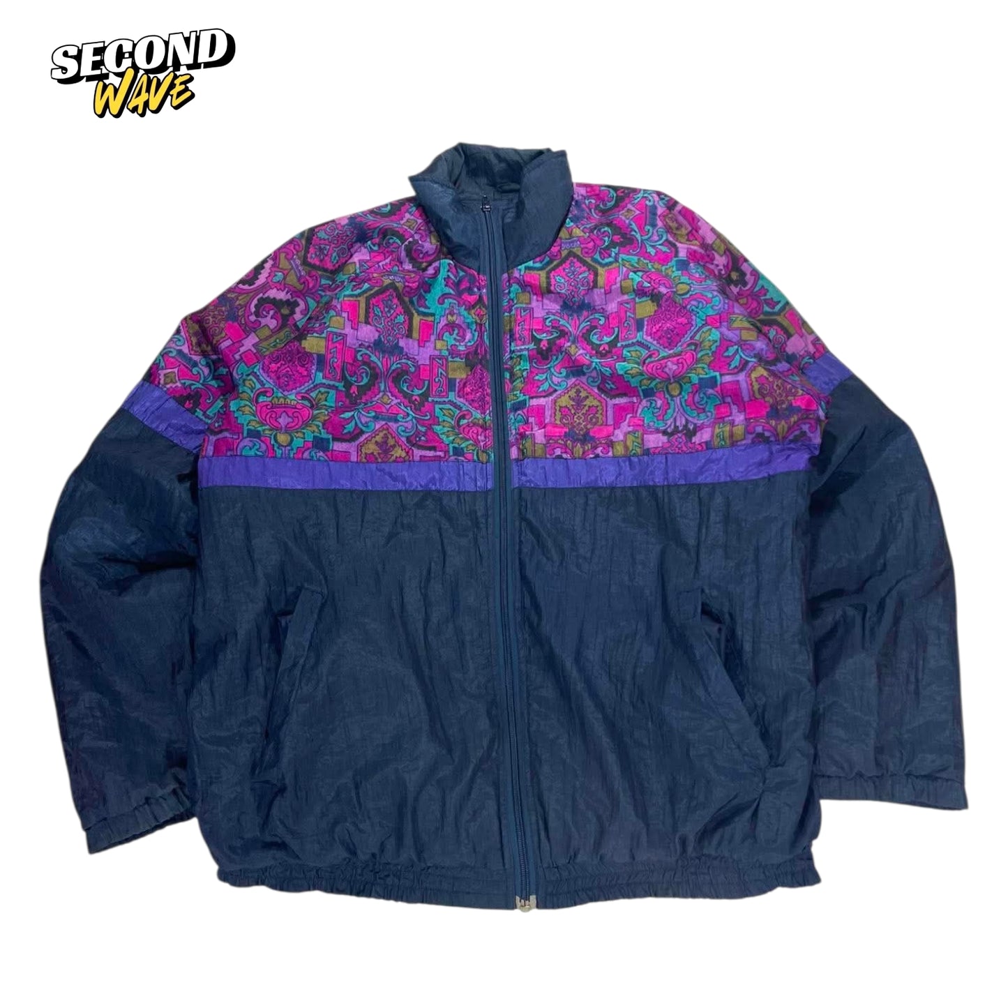90S GOLD RUSH MULTICOLOURED WINDBREAKER (M-L)