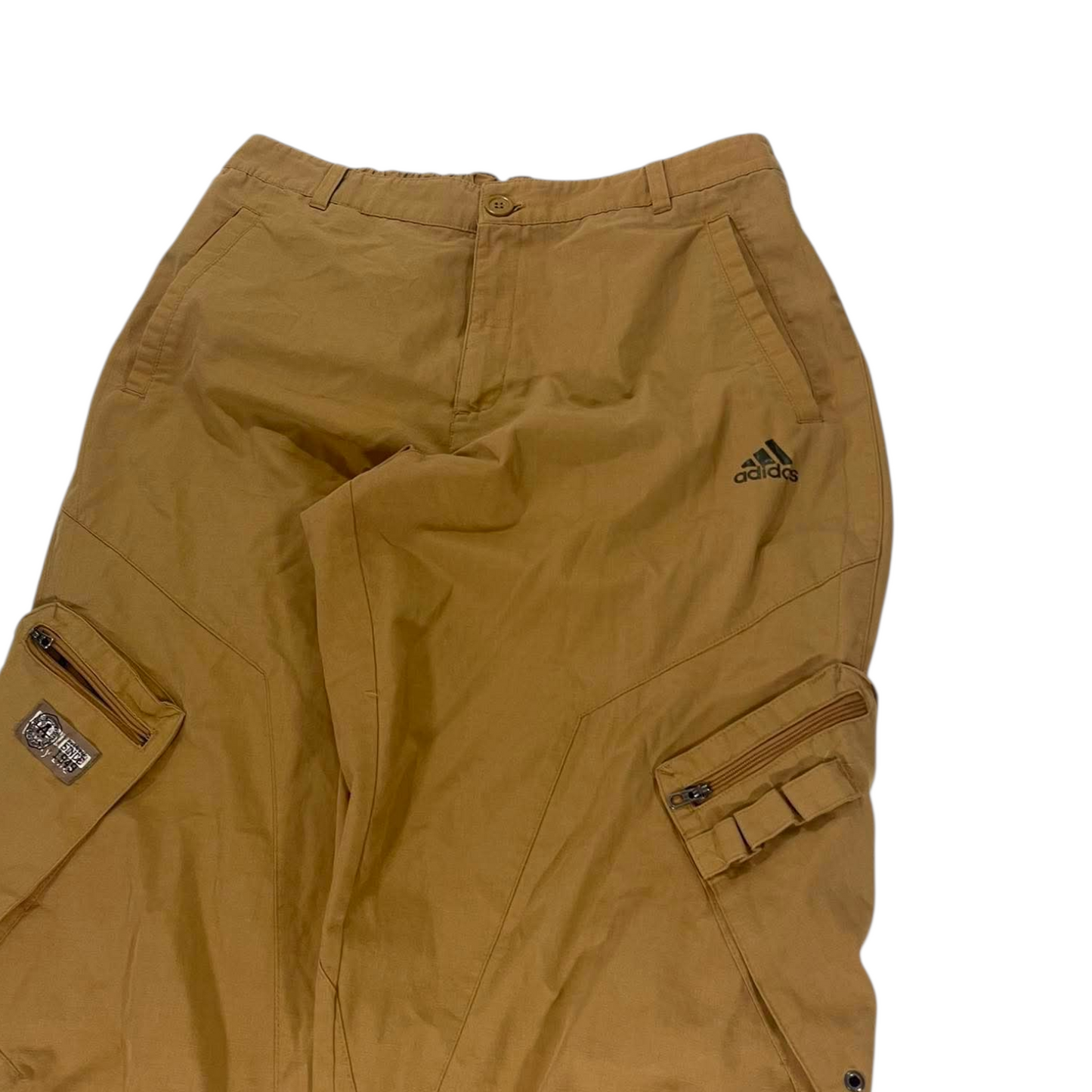 VINTAGE ADIDAS TAN CARGO PANTS (XL)