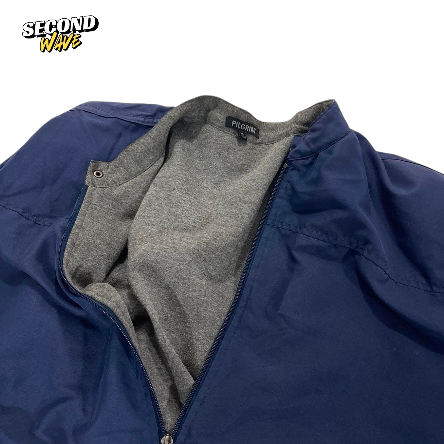 VINTAGE PILGRIM NAVY BLUE BOMBER JACKET (XL)