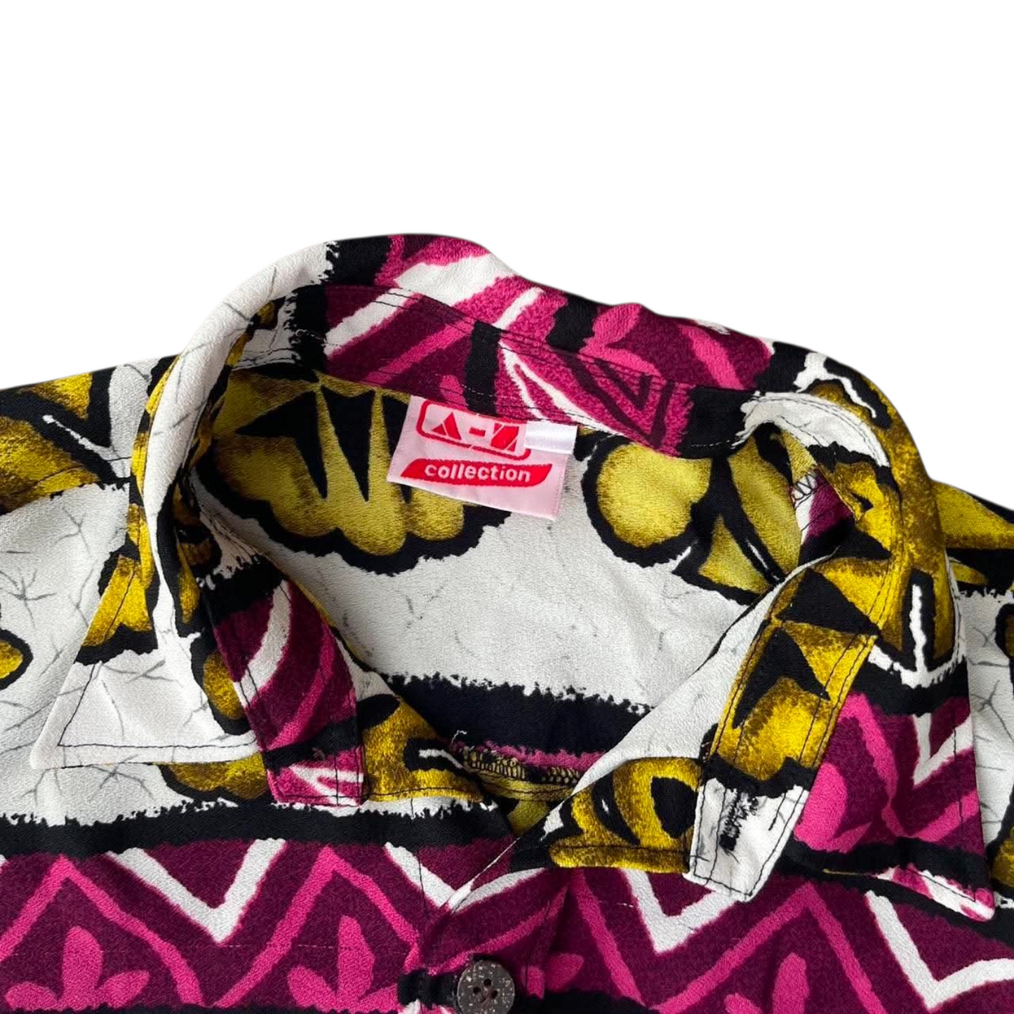 AFRICAN PRINT BUTTON UP SHIRT (L)