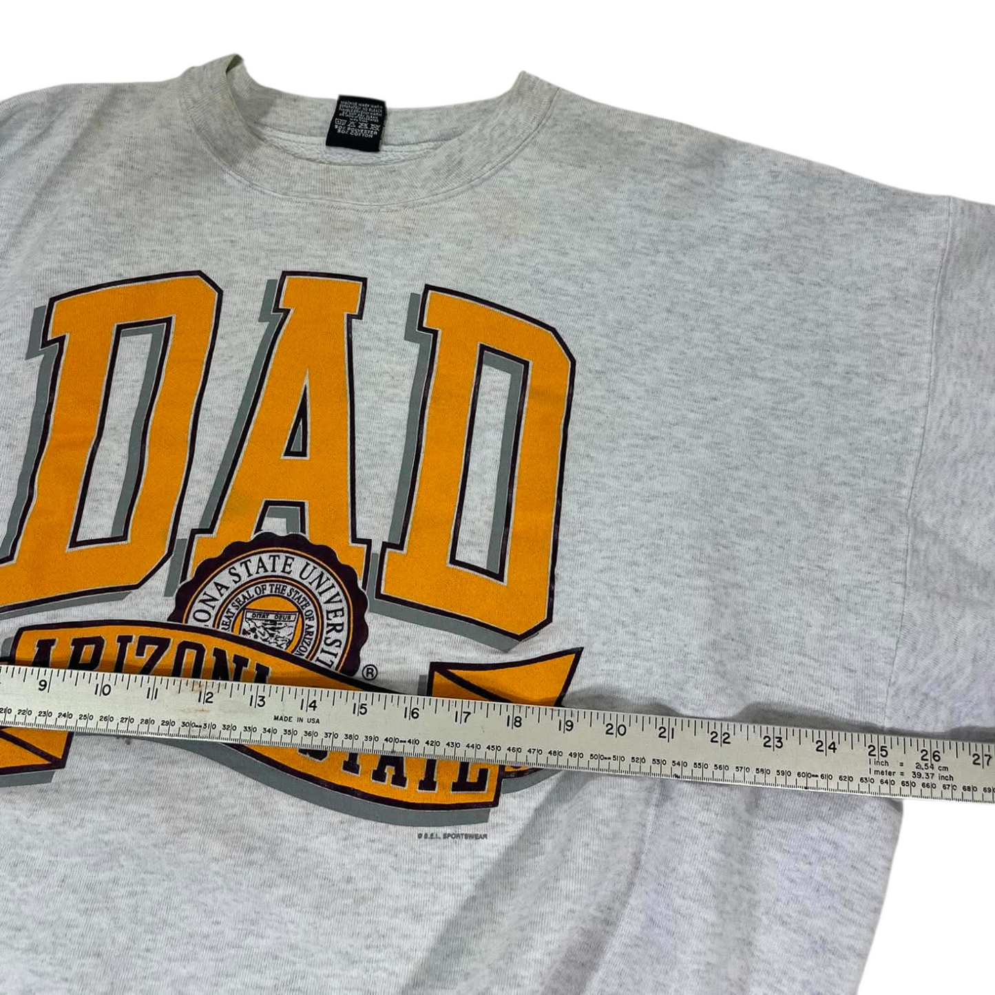 VINTAGE ALUMNI DAD ARIZONA STATE UNIVERSITY GREY CREWNECK SWEATSHIRT (L)