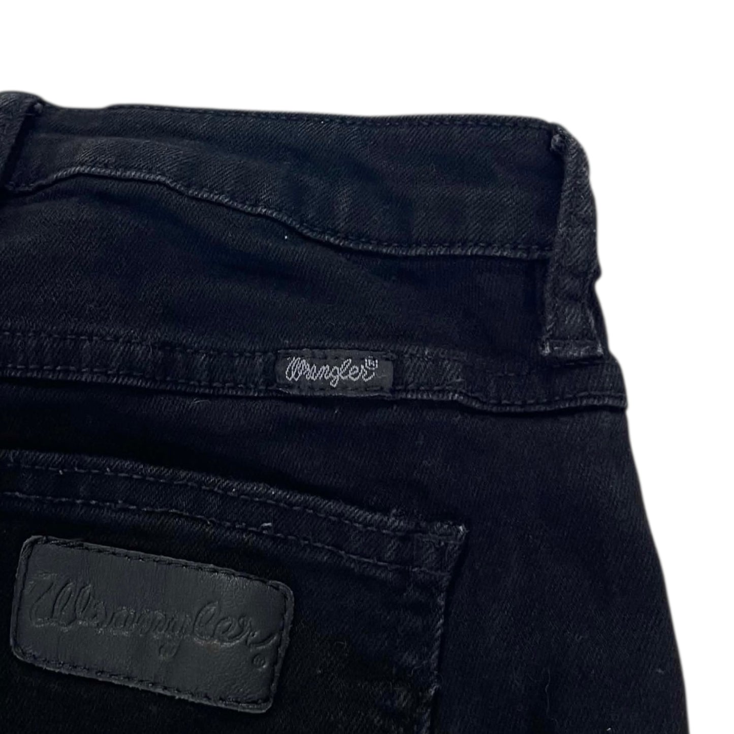 WRANGLER MID RISE BLACK JEANS (UK10)