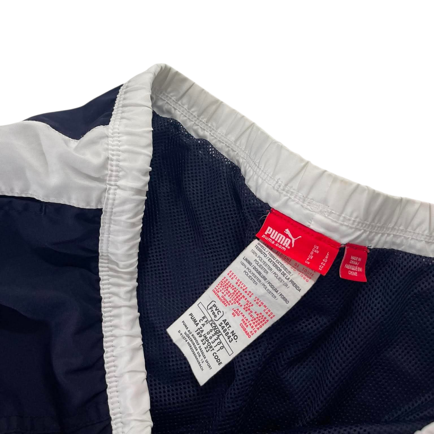 PUMA NAVY BLUE TRACK PANTS ⁹ (L)