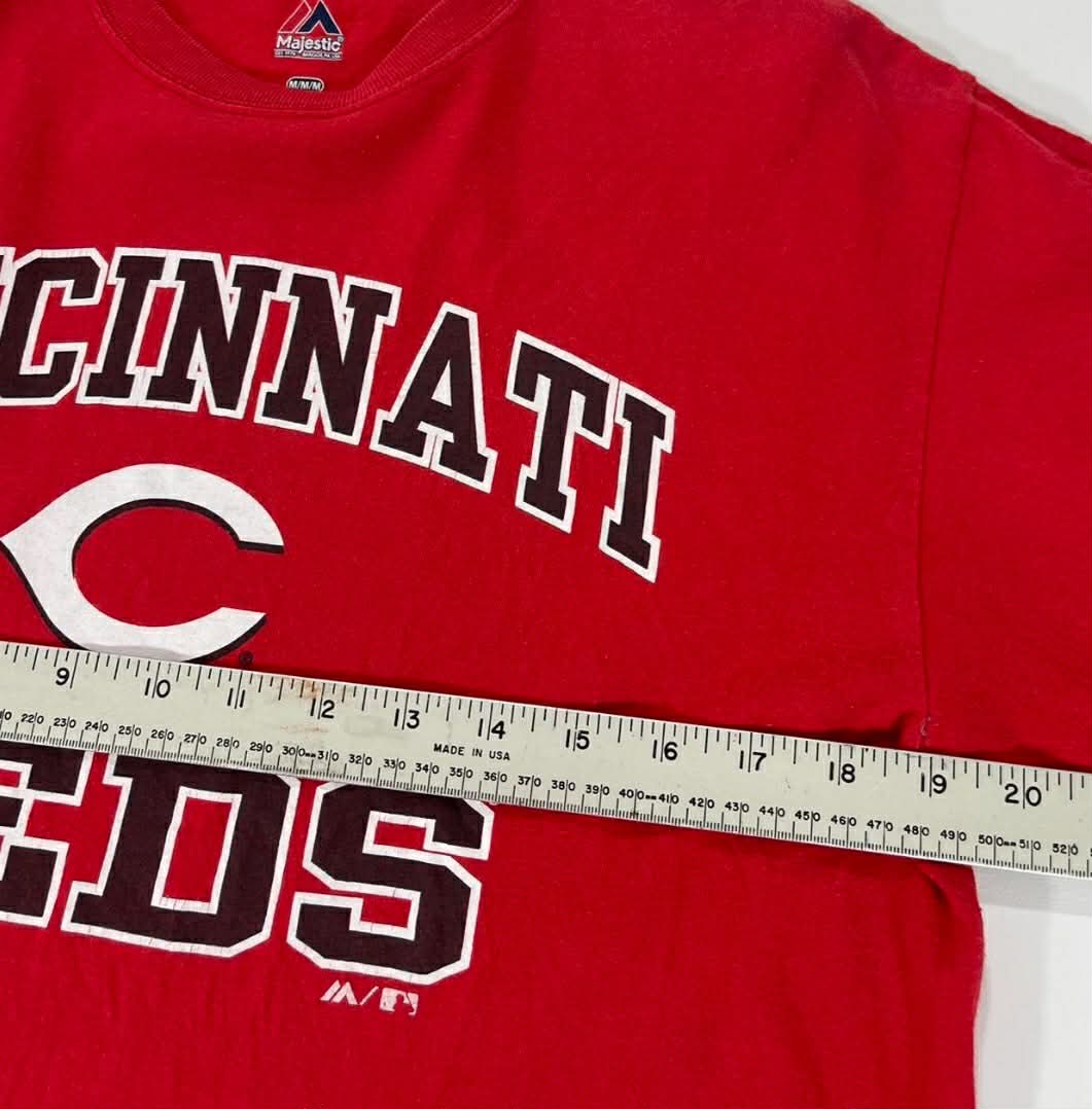 VINTAGE MAJESTIC ATHLETIC CINCINNATI REDS RED T-SHIRT (M)