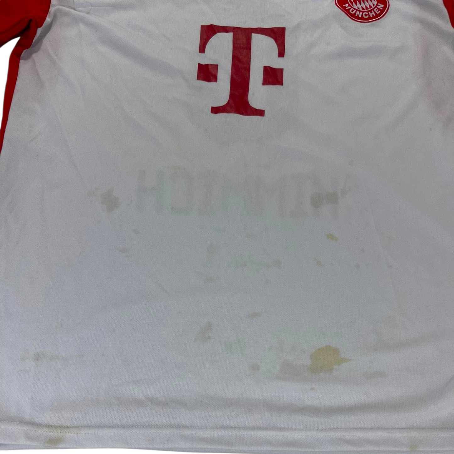 ADIDAS BAYERN MUNICH WHITE & RED FOOTBALL SHIRT (L)