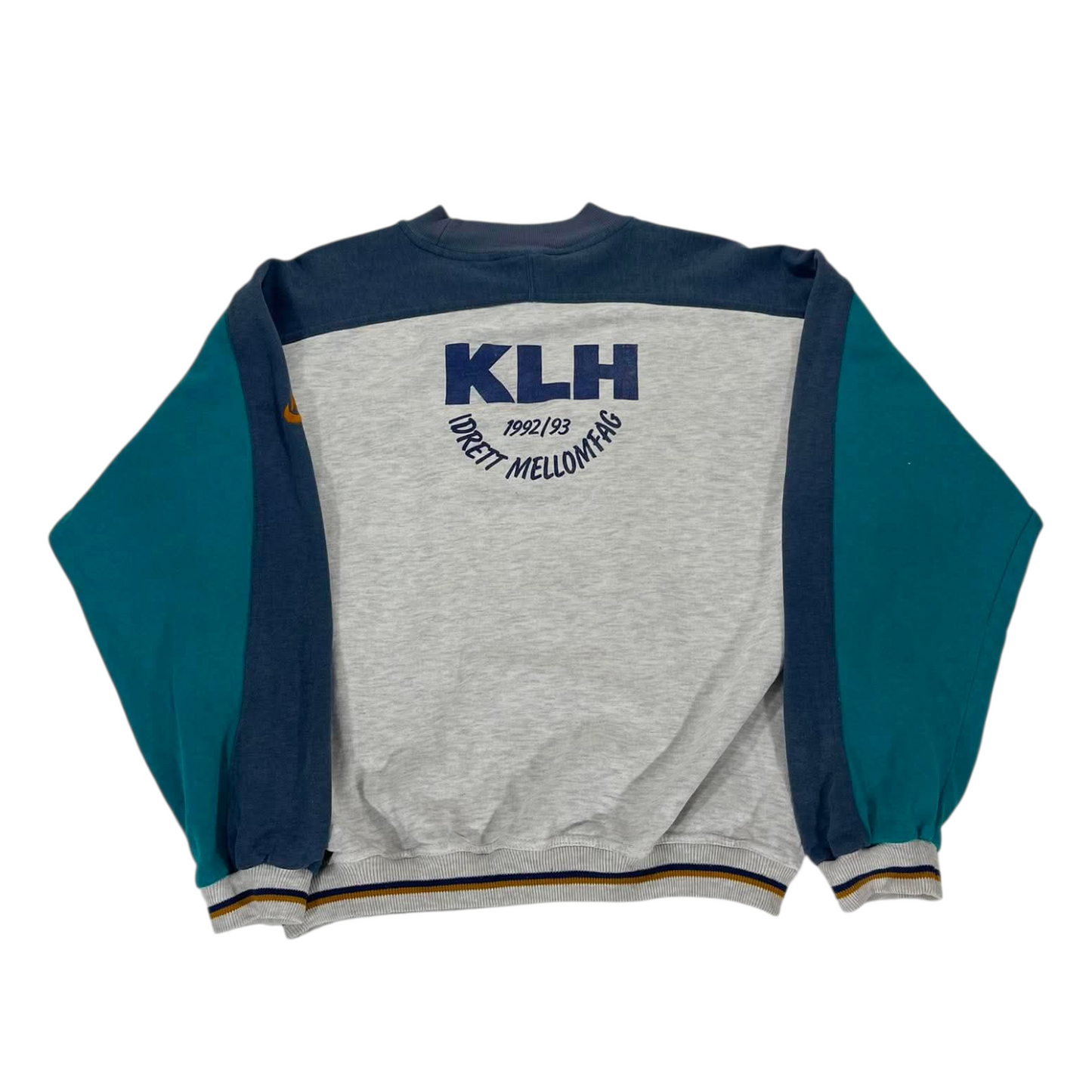 VINTAGE NIKE GREY CREWNECK SWEATSHIRT WITH EMBROIDERED LOGO (M)
