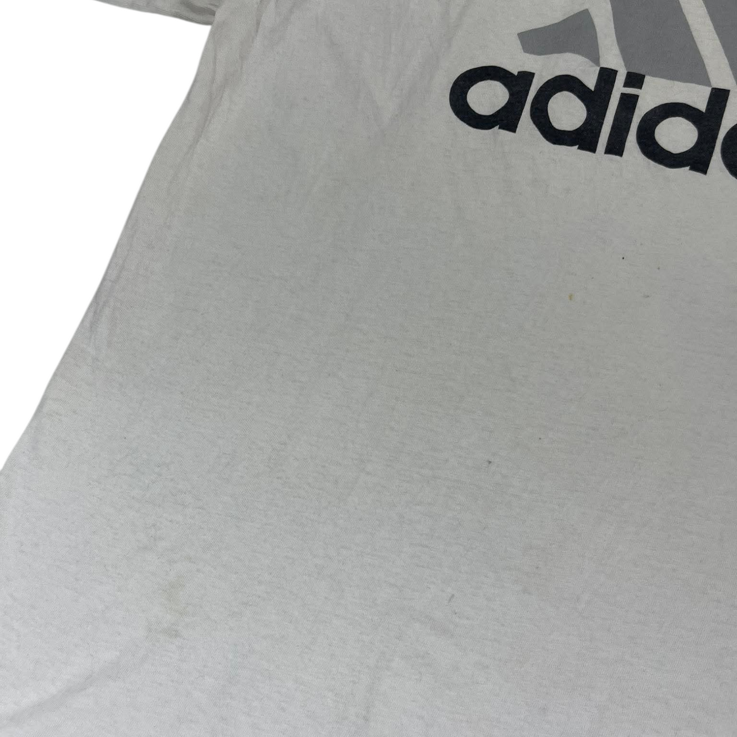 VINTAGE CLASSIC ADIDAS COTTON T-SHIRT WITH BLACK LOGO (L)