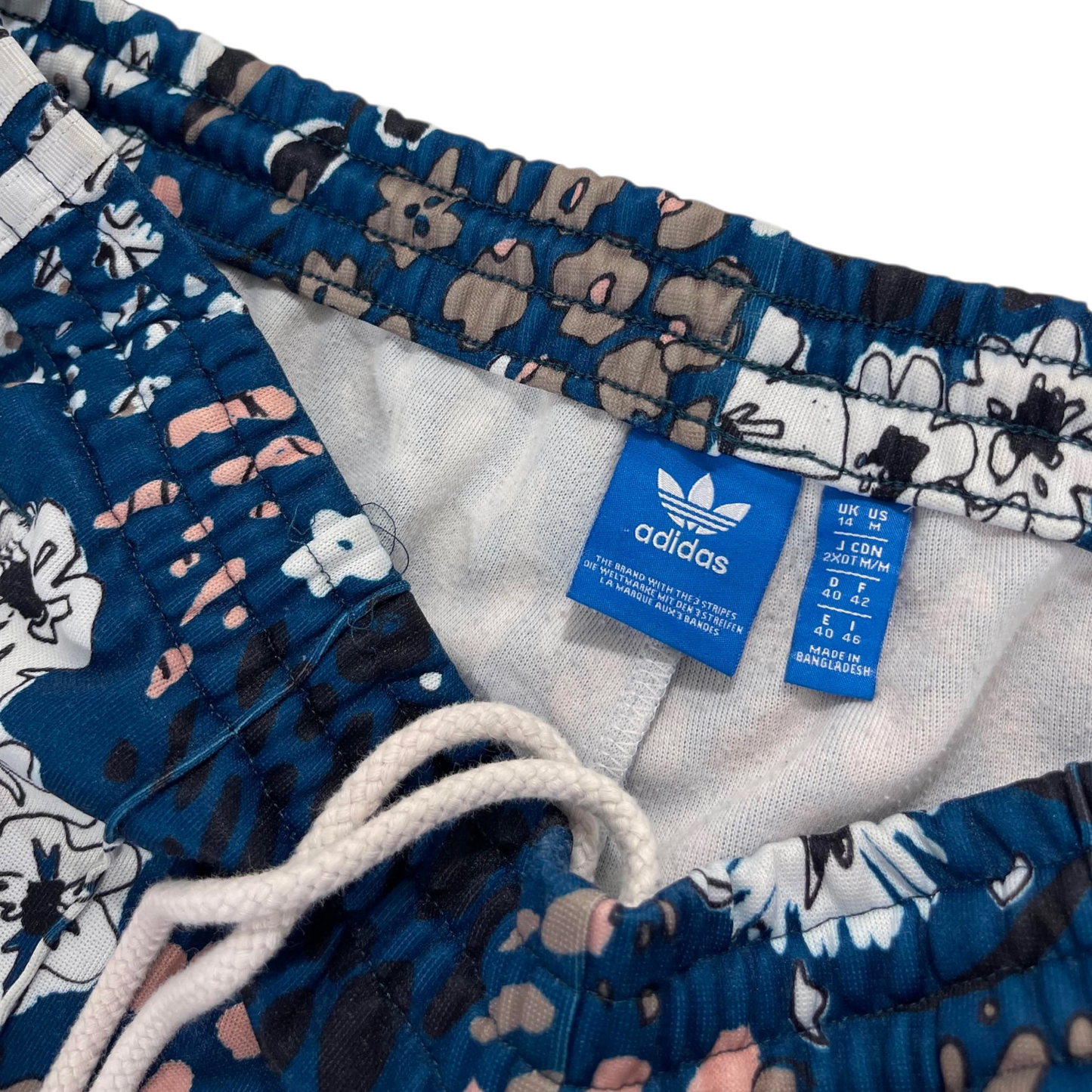 ADIDAS FLORAL COTTON SWEATPANTS (M-L)