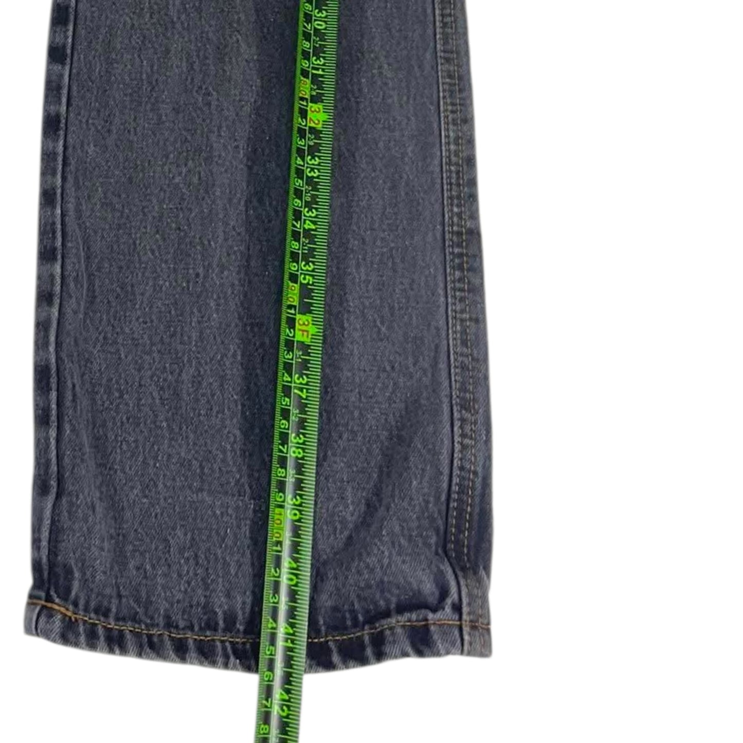 VINTAGE STRONGMAN DARK GREY DENIM JEANS (34)