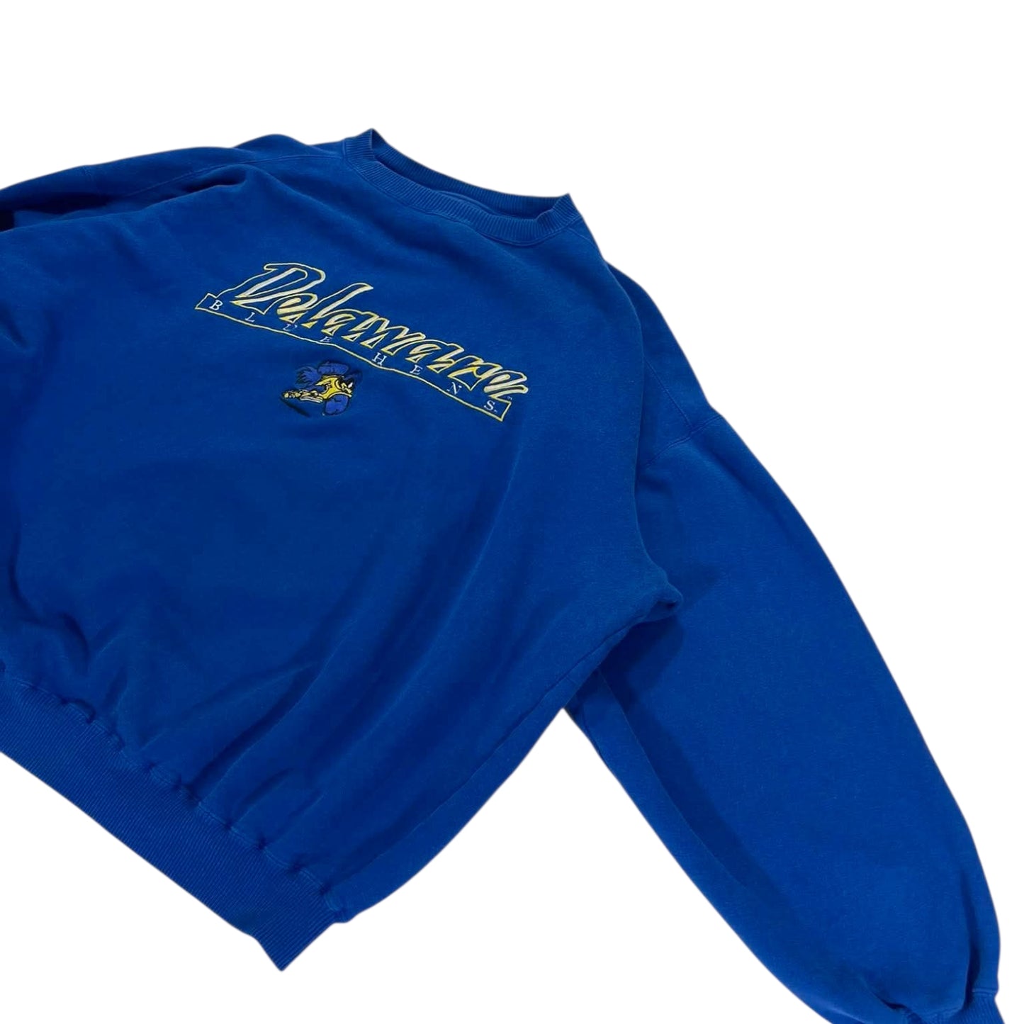 90S DELAWARE BLUE HENS BLUE CREWNECK (L)