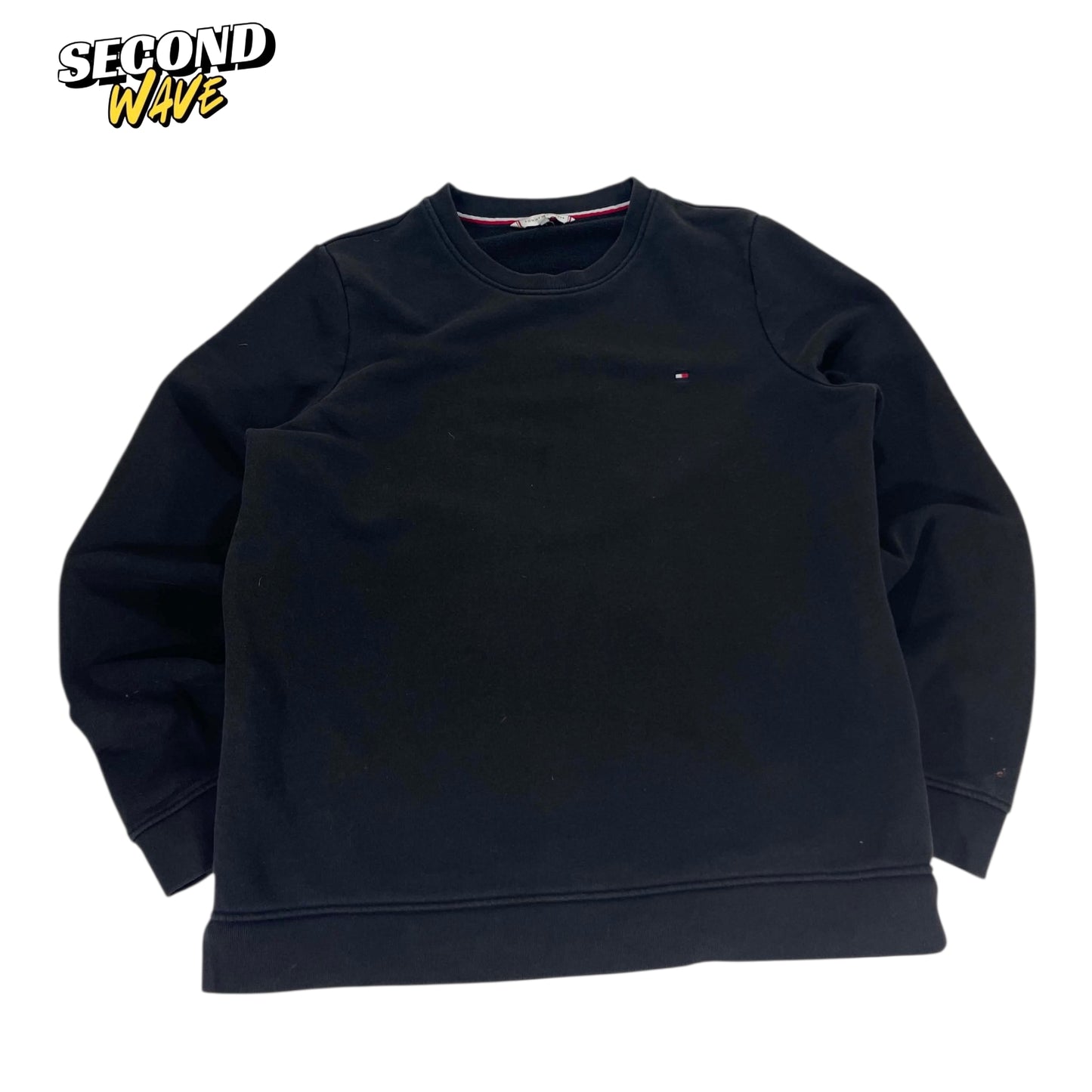 TOMMY HILFIGER BLACK CREWNECK (L)